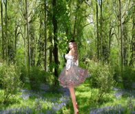 Adl Alta Moda Jardin de Bagatelle Flounced skirt