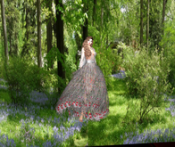 Adl Alta Moda Jardin de Bagatelle long skirt