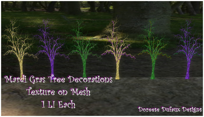 MARDI GRAS DECORATIVE TREES WALL DECORATIONS ::PROMO:
