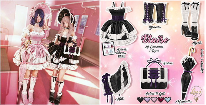 Luas Blaise Set Pink + RARE ( 6 Pcs )Maitreya/Lara
