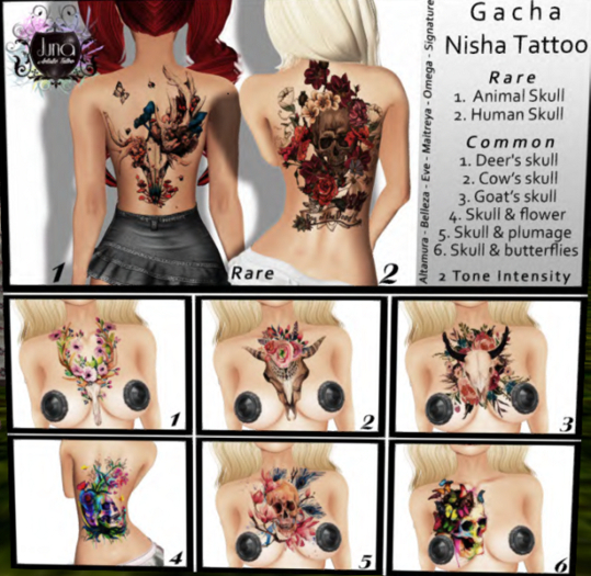 Juna Gacha: Nisha tattoo RARE 2