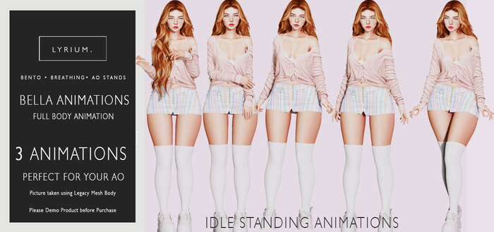 Lyrium. Bella Standing Animations