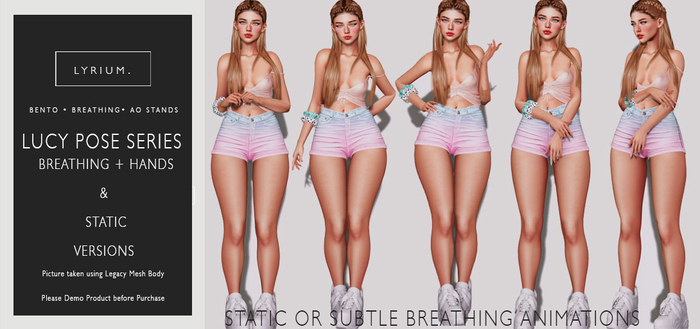 Lyrium. Lucy Idle Stands Breathing Poses