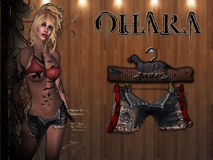 ** Ohara Ripped Mini Short-Poker Face **