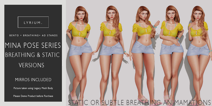 Lyrium. Mina Static & Breathing Pose Series - fatpack