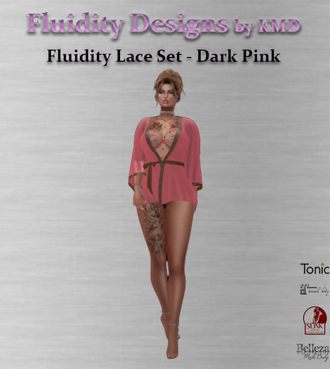 Fluidity Lace Set - Dark Pink