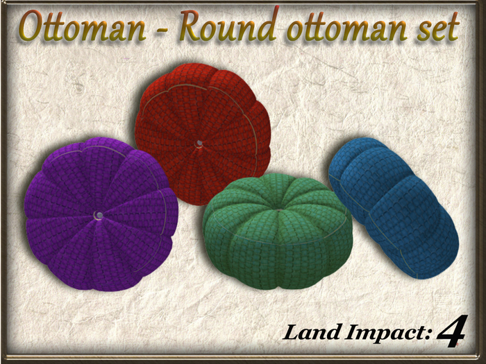 Ottoman - Round ottoman set (4 Li ) Full Perm