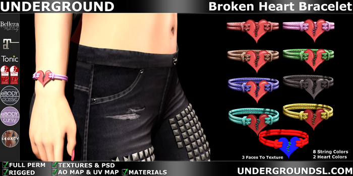 (UG) - Broken Heart Bracelet