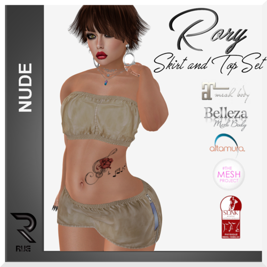 :: RUE :: Rory Skirt & Top Set [Nude]