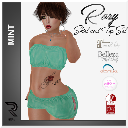 :: RUE :: Rory Skirt & Top Set [Mint]
