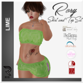 :: RUE :: Rory Skirt & Top Set [Lime]