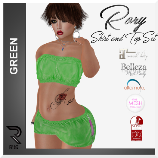 :: RUE :: Rory Skirt & Top Set [Green]