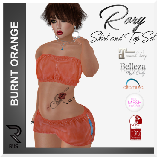 :: RUE :: Rory Skirt & Top Set [Burnt Orange]