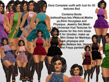 Dora Complete outfit with hud for 20 textures Bxd