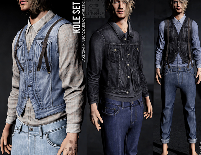 .etiquette. Kole Vest Black w/Shirt ADD-on Pattern RARE