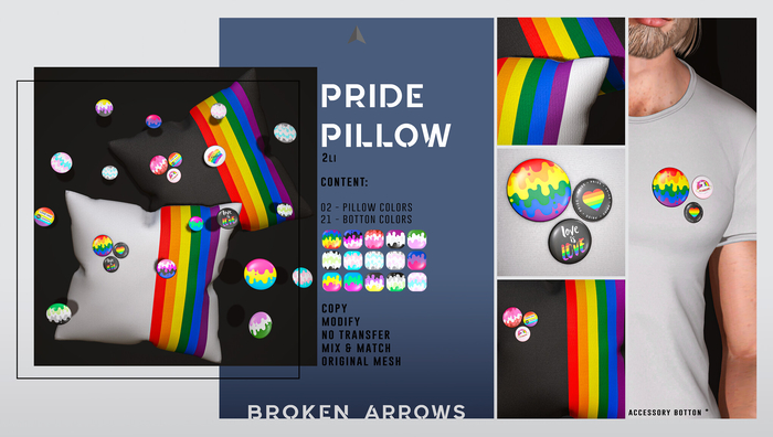 BROKEN ARROWS - Pride Pillow & Botton 
