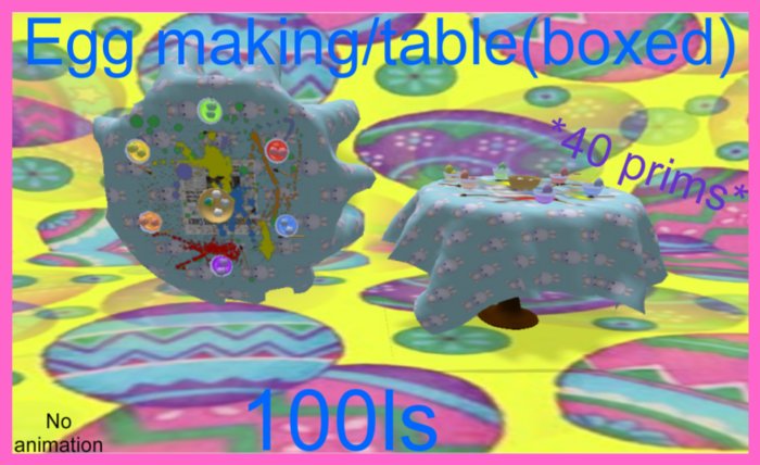 makeing easter eggs/table (boxed)