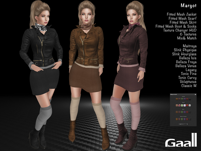 Gaall* Margot Outfit | 6 textures Fatpack. Mix & Match.
