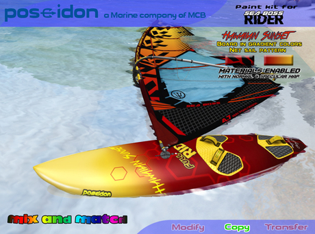 Second Life Marketplace - ::POSEIDON:: SEA BOSS RIDER - HAWAIIAN SUNSET ...
