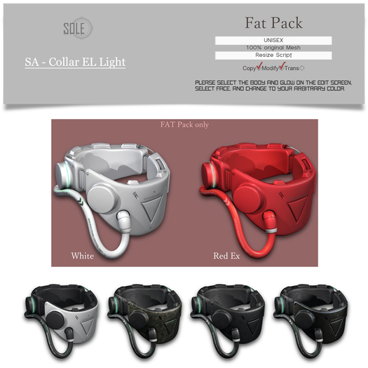 :::SOLE::: SA - Collar EL Light (Fat Pack)