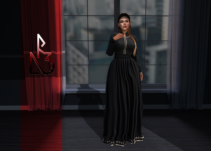 //R3D// Medieval Dress Etsy - Black