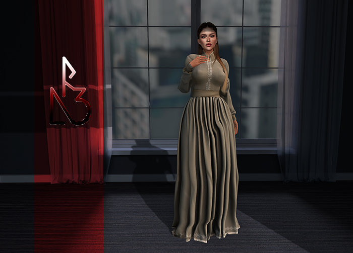 //R3D// Medieval Dress Etsy - Beige