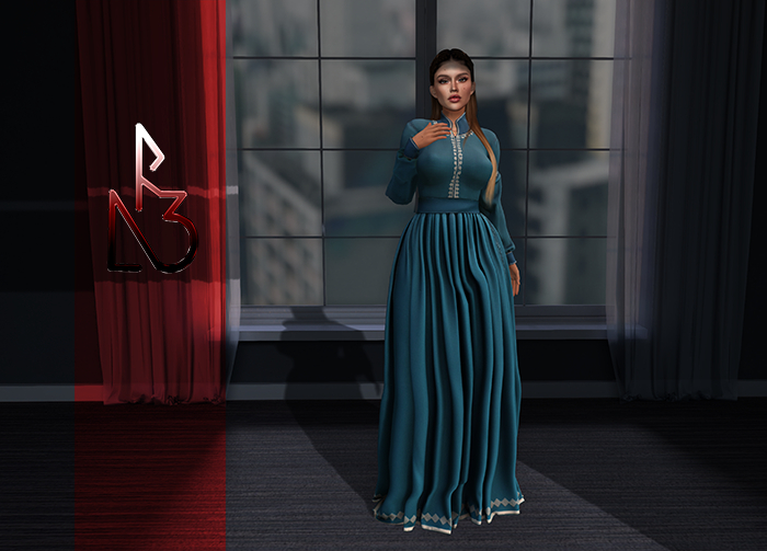 //R3D// Medieval Dress Etsy - Blue