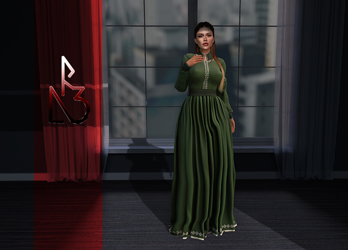 //R3D// Medieval Dress Etsy - Dark Green