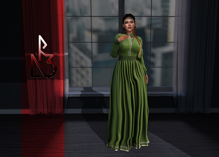 //R3D// Medieval Dress Etsy - Green