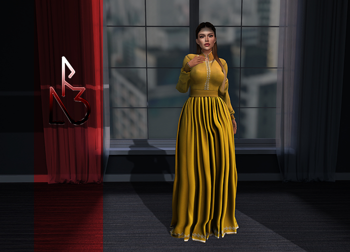 //R3D// Medieval Dress Etsy - Yellow
