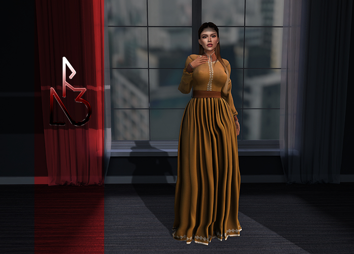 //R3D// Medieval Dress Etsy - Orange