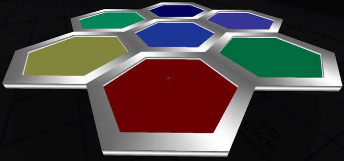 Animated hexagon dance floor