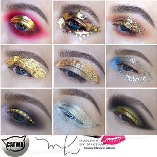 Catwa Gold Eyeshadow Metallic Makeup