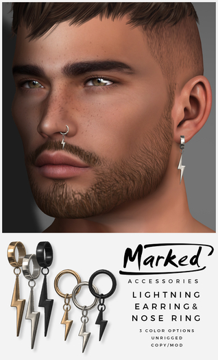 MARKED - Lightning Earring & Nose Ring Fatpack