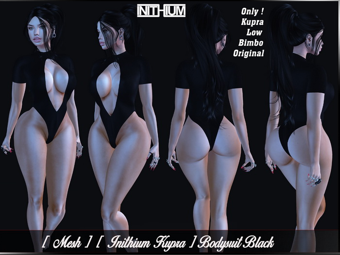 [ Mesh ] [ Inithium Kupra ] Bodysuit Black