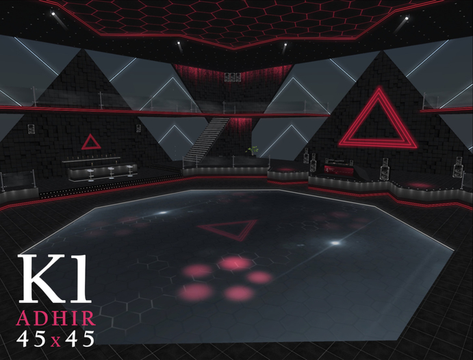 K1 - [Red] - Disco Club & Dance Club - 45x45 - [ADHIR] - BOX