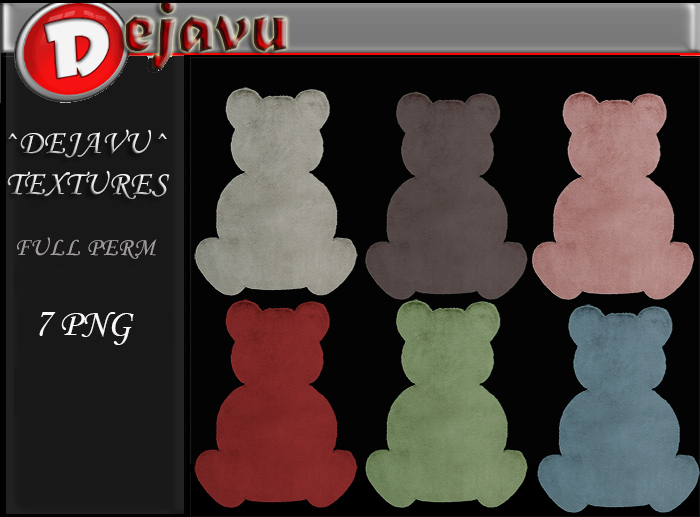 ^Dejavu^ Full Perm Bear  Rug Png
