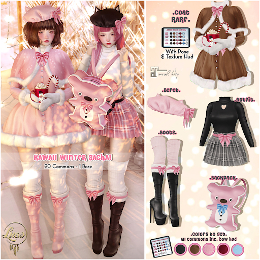 LUAS KAWAII WINTER SET BLACK ( 4 Pcs )MAITREYA/LARA