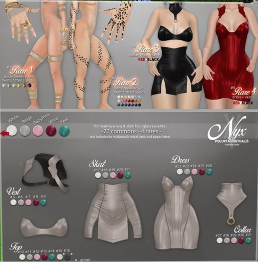 4. V/. [Nyx]-(Maitreya) - Dress+Vest {Red+Black} RARE