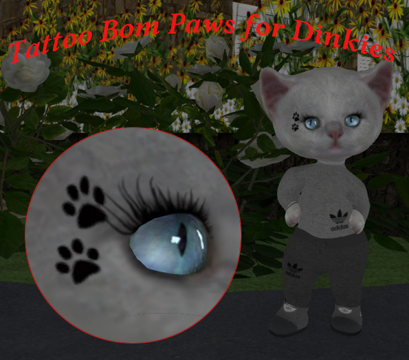 CRAZY SHOP Tattoo Bom Paws for Dinkies