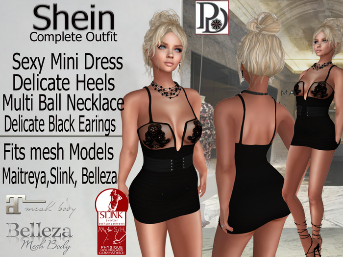 !PD-Shein Dress Blk