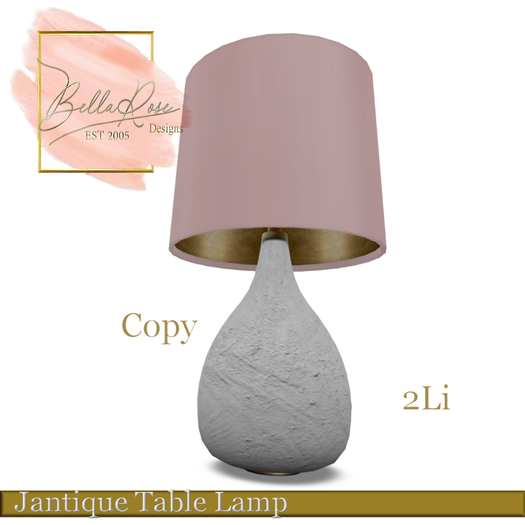 [BR] Jantique Table Lamp pkwht