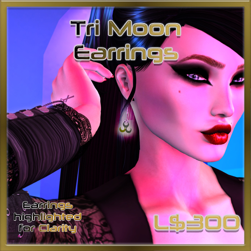Tri Moon Earrings
