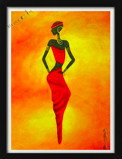 Sunset In Beautiful Africa - Oil Painting