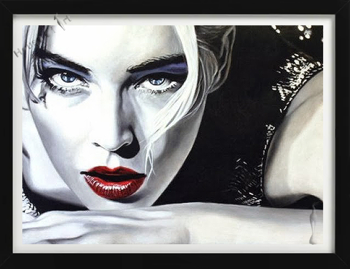 Blue Eyed Blonde - Grayscale Artwork
