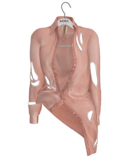 Bjorn: Heidi Cutout Shirt - Pink