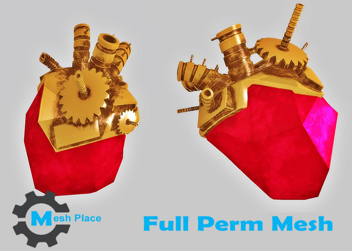 Mesh Place - Valentine's Day Steampunk Heart - Full Perm Mesh