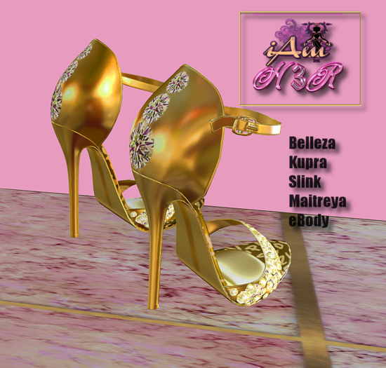 Qu33n! Heels - Gold