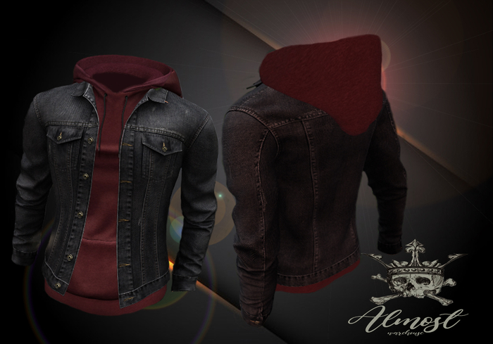 <Almost> Denim Jacket with Hoodie