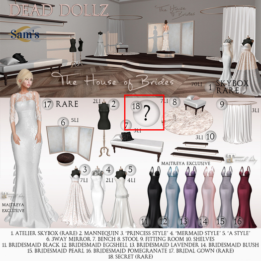 18. Dead Dollz - The House of Brides - Secret RARE MAITREYA